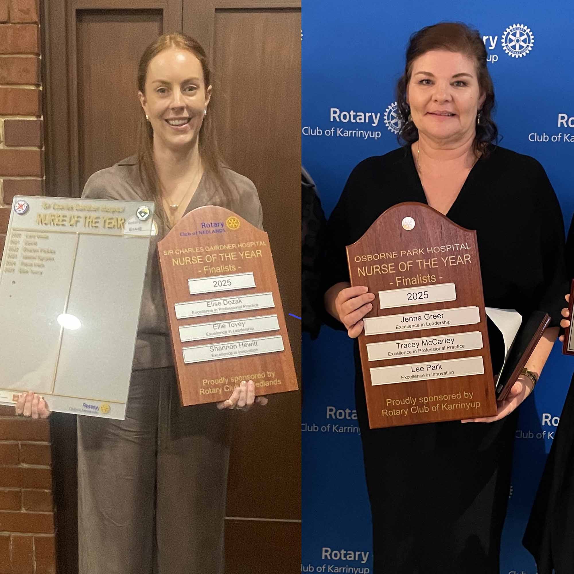 Rotary Nurse of the Year event 2025 combined winners
