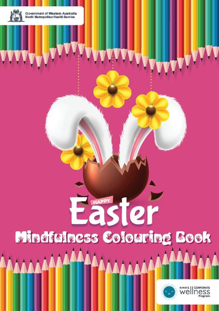Easter colouring in book